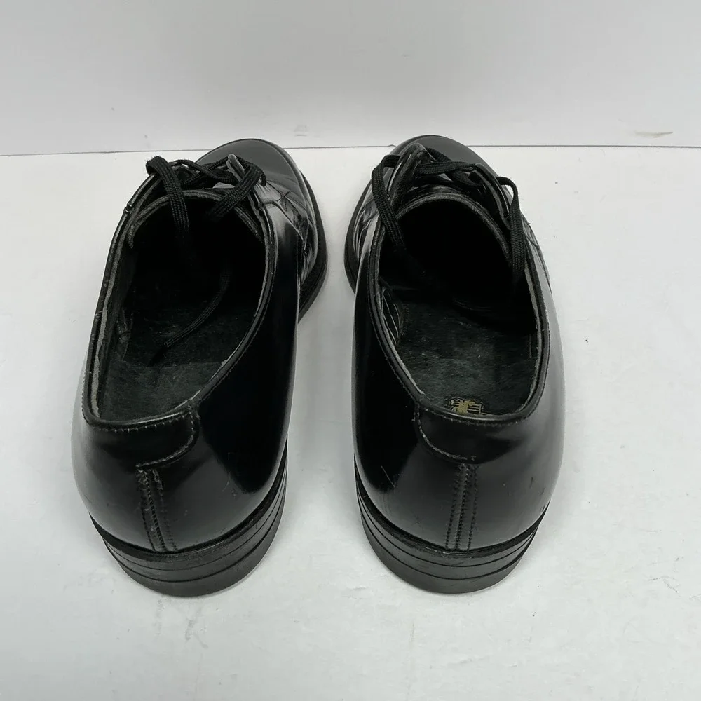 Executive Imperial Oxford Shoes Mens 6.5 E Black Leather Apron Toe Made in USA